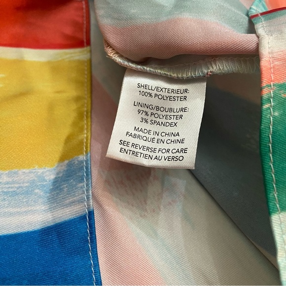 New! Milly Watercolor Brushstroke colorful Top In Multi 28136 - Picture 8 of 13